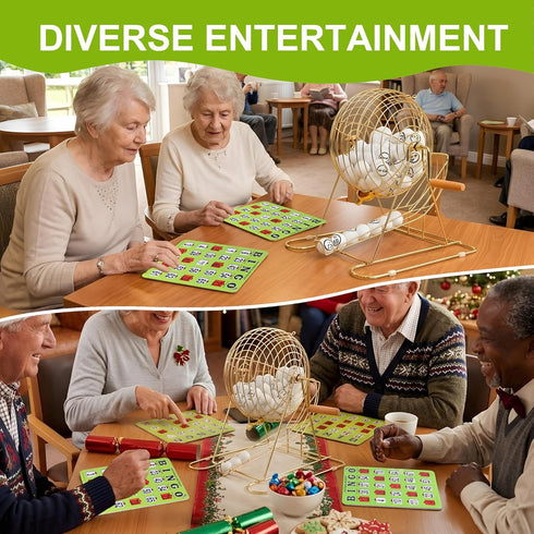 10-Pack GSE Games & Sports Expert Fingertip Shutter Slide Bingo Cards, Reusable Easy-Read Green Jumbo Bingo Game Cards