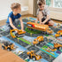 NIPLOOOW 3 4 5 6 Set Construction Toys for Years Old Boys Girls Kids, Die Cast Metal Truck Toys W/Play Mat, Sand Toys