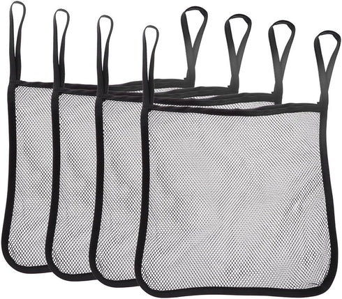 4Pcs Baby Stroller Bag, Oxford Hanging Mesh Organizer, 11.8"x12.5", Black