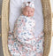 Buduhek Baby Receiving Swaddle Blanket and Headband Sets with a Name Card for
