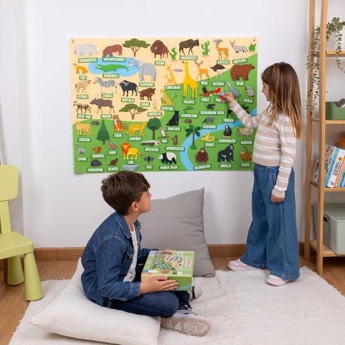 116 3-8 BONNYCO Felt Board for Toddlers with Jungle Animals Figures. Montessori and Sensory Toys, Birthday Gifts