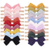 jollybows 20pcs Baby Girls Nylon Hair Bows - Headbands Elastic Hair Accessories for Kids Infants Newborn