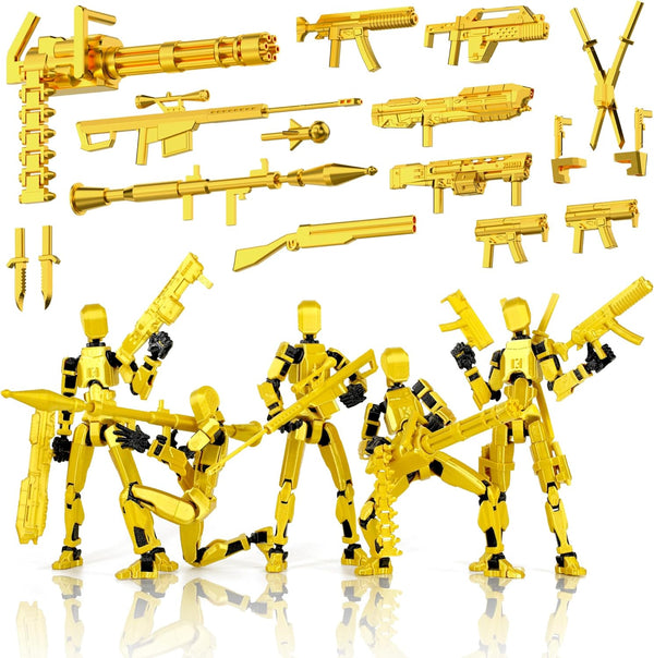Gatling Gun Titan 13 Action Figure SetAssembled, Robot T Action Figure 3D