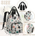 Eativisa Backpack-Multi-functional Terrazzo style Diaper Bag mother and baby bag Thermal compartment USB charging port