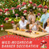 Ribbonlic 34 Pcs Mushroom Garlands Mushroom Hanging Swirls Mushroom Banners Mushroom Hanging Swirls Ceiling Streamers