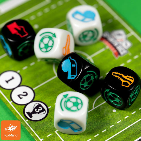 FoxMind Games: Sports Dice - Easy to Learn Soccer Game for Up to 4 Players, Ages 7 and Up