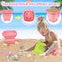 FHOZGECY Beach Toys, Sand Toys with Collapsible Bucket, Sand Sifter, Beach Mesh Shovel, Shark Tooth Sifter and Mesh Bag