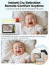 NUOTUN 2.8 1080P 2-Way Baby Monitor with Camera and Audio, Baby Monitor No Wifi with Clip for Crib & Stand, Portable HD