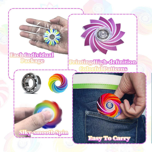 TGIQROVE 40 Pack Fidget Spinners for Kids, Fidgets Toys Bulk for Adults, Valentines Day Gifts Anxiety Toys Stress