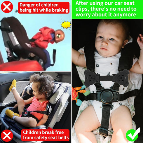 Reins(2 Pack, Anti Escape Strap Lock Baby Harness Chest Clip, Baby Safety Strap Prevent Children/Kids Taking Their Arms