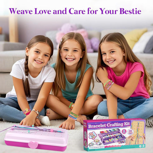 8-12, 3-Layer 6-12, Set TingingYuli Friendship Bracelet Making Kit for Girls DIY String Bracelet Maker with Storage