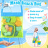 Set 3-10 Collapsible Beach Toys for Kids Toddlers, Foldable Sand Bucket and Shovels with Mesh Bag & Sand Castle