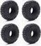 1.0 Tires, 60 * 22mm Soft Rubber Crawler Wheel Tires with Foam Inserts for 1/18 TRX4M 1/24 RC Crawler