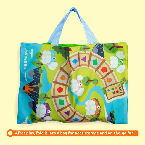 Set Counting ORBRIUM Wooden Train Magnetic Dinosaur Trains Montessori STEM Toys Number Shapes Colors Dice Game Mat Bag