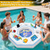Lanathel Octagonal Inflatable Game Table with Waterproof Playing Cards, Inflatable Pool Bar Games for Adults, Floating