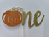 Glitter Pumpkin One Cake Topper - Little Pumpkin 1st Birthday Decorations for Fall