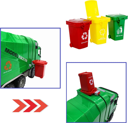 Nunkitoy (2 Inches) Mini Size Trash Can Toy,Garbage Truck's Trash Cans, Mini Curbside Vehicle Garbage Bin Trashcan