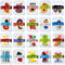 WEHOO 75Pcs Miniature Supermarket Food Lunch Box Dollhouse Kitchen Set Mini Takeaway Snacks