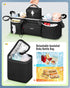 GT2 YOREPEK Heavy Duty Double Stroller Organizer for Bob Duallie, Baby Jogger City Mini and Jeep,Stroller Caddy