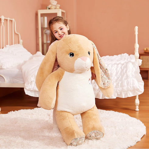 IKASA Giant Rabbit Stuffed Animal Plush Toy | 30" Large Cute Jumbo Bunny for Kids & Girls