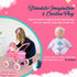 2 1 KOOKAMUNGA KIDS Baby Doll Stroller Pram - Realistic Toy Baby Stroller for Dolls in Toy Play Pram Doll Carriage