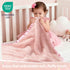 2 Inch Cozy 30x40 Inch Pro Goleem Fleece Baby Blankets for Girls with Satin Trim, Super Soft Plush Receiving Blanket