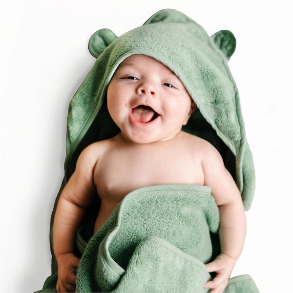 Natemia Hooded Baby Bath Towel - 100% Organic Cotton Baby Towels for