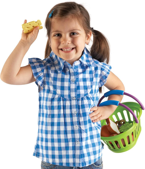 18 Set, 18 Learning Resources New Sprouts Lunch Basket, Pretend Play Food, Piece Ages mos+