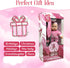 Set 12" Set Baby Doll with Stroller - Baby Doll with Pacifier Gift - Pink Fabric Baby Stroller Toy for Kids - Foldable