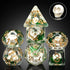 Skull DND Dice - DNDND 7PCS Resin Dice Set with Velvet Pouch for Dungeons and Dragons Role Playing Games