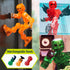 Set 4 6 1 Zing Klikbot, Complete of Poseable Action Figures with Weapons, Translucent, Create Stop Motion Animation