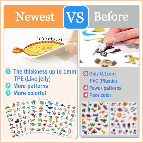 Reusable Sticker Books for Toddlers - Farm Stickers for Kids, Travel Essentials Toy for Ages 1-3