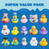 15 Summer JOYIN Pcs Rubber Ducks, Random Assortment Ducks Bulk with Mesh Carry Bag, Mini Rubber Duckies for Baby Bath