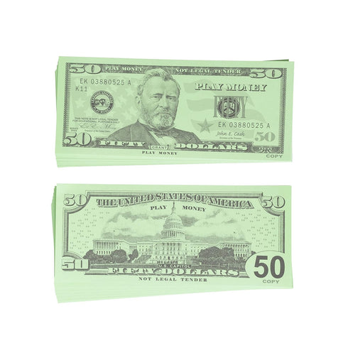 LEARNING ADVANTAGE Fifty Dollar Play Bills, Set of 50, $50 Paper Bills
