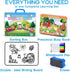 15 3-5 HarVow Busy Book with Classified Storage Box & Double-Sided Writing Board, Themes Montessori Preschool Learning