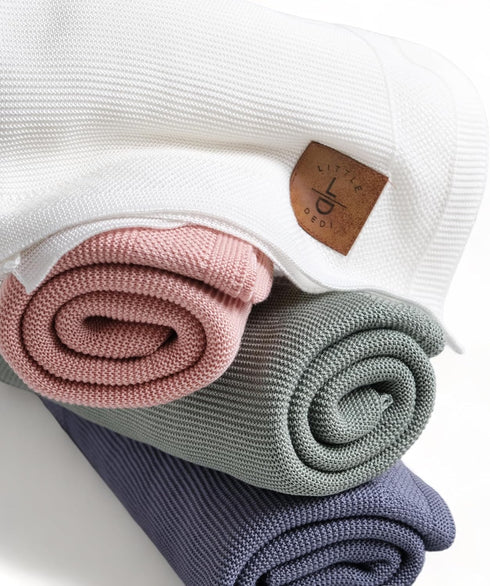 30x40 Inches Hypoallergenic Silky Baby Blanket - White, Oeko-TEX Certified, Thermal-Regulating, Soft Knit for Girls