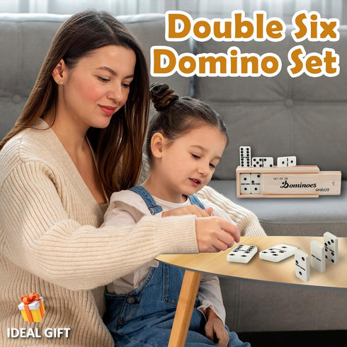 Set Set 6 Set 28 (2 Smilejoy Dominoes for Adults, Domino for Classic Board Games, Double Domino Game Pieces