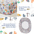 lasoftan Set 4 Sets, Set Construction Toddler Bedding for Boys, Piece Bed-in-a-Bag Toddler Comforter Excavator, Cars