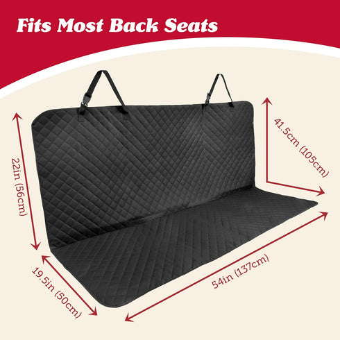 Lusso Gear Car Seat Protector for Baby Car Seat, Waterproof Thick Padding for Fabric or Leather Seats (Black)