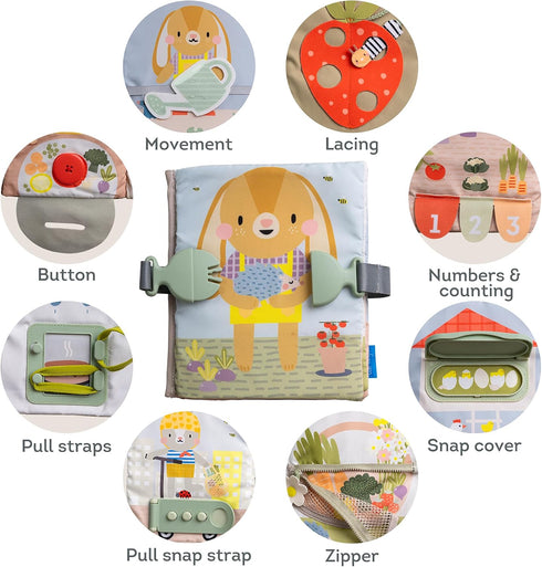 1-3 12 Taf Toys Busy Book for Toddlers - Montessori Activity Book with Sensory Learning Activities - Develops Fine