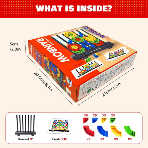 rokt&razo Creative Building Block Set for Toddlers - 30 Pattern Cards - Open-Ended Play Toy for Sensory Development
