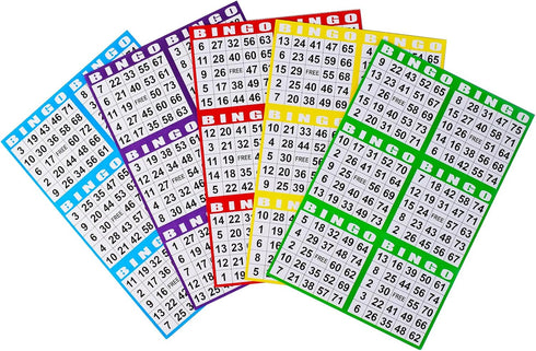 6 card-100 5 SEETOOOGAMES Bingo Paper Cards Bulk- Books of Sheets for Large Groups