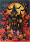 Halloween Jigsaw Puzzle 1000 Piece for Adults - Paper Cut Art Skeleton Scary House Horror Puzzle for Fall Decor