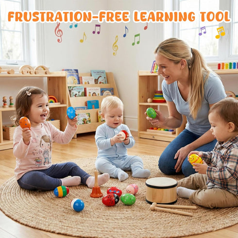 15PCS POPLAY Egg Shakers, Maracas for Kids Musical Instruments for Babies Hand Percussion Shakers Musical Eggs