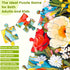 2 Pack Puzzles for Adults 1000 Pieces, Thick and Durable Hummingbirds and Flowers Jigsaw Puzzles