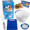 Masterchef Junior Kid's Burger Cooking Set - 9 Pc Kit with Real Cookware for Children, Bowl, Recipes, Hamburger Press