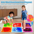 6-Piece Pack, 12" 12" Toddler Sensory Liquid Floor Mats - Liquid Play Mat x Square Sensory Puzzle Mats for Autism, Lava