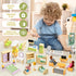 Set, 36PCS 5 4 3 4 5 6 Toyssa Wooden Dollhouse Furniture Miniature Doll House Accessories with Colorful Room & Flexible