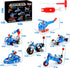 Stem Building Toys for Boys Age 8-12 - Police Toys 6 Mini Metal Model Set, Educational Gifts for Kids 8-12 Years Old