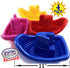 (11") Set 4 Pack Matty's Toy Stop Plastic Nesting/Stacking Tug Boats Red, Blue, Pink & Yellow Gift Bundle, Perfect